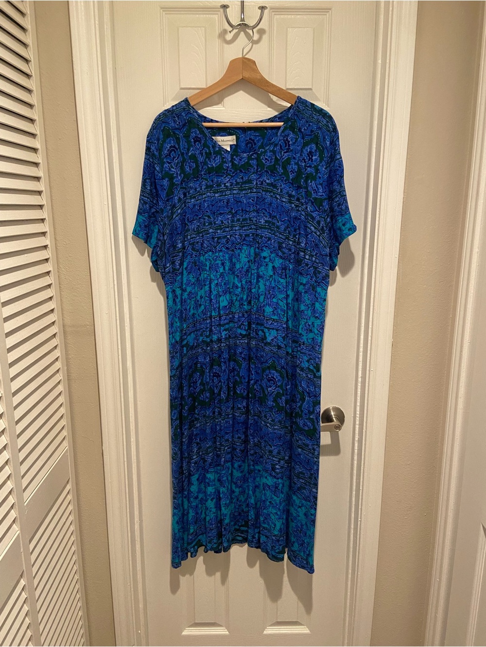 Vintage Anna Maxwell blue dress